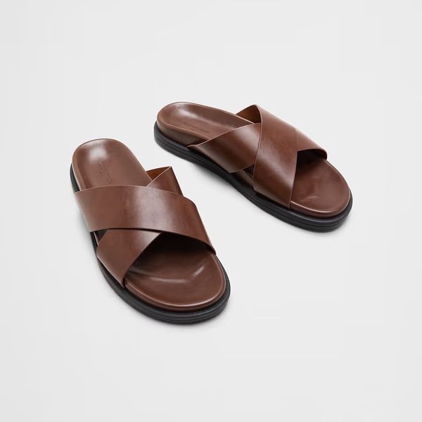 Banana Republic Factory Vegan Leather Crossover Sandals