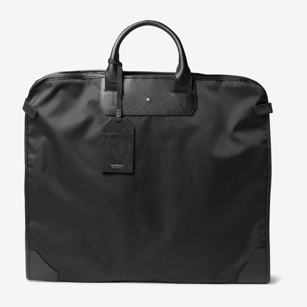 Montblanc Sartorial Cross-Grain Leather-Trimmed Shell Garment Bag