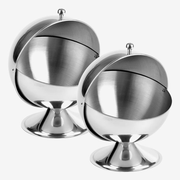 Stainless Steel Sugar Bowl with Roll Top - 2-Pack