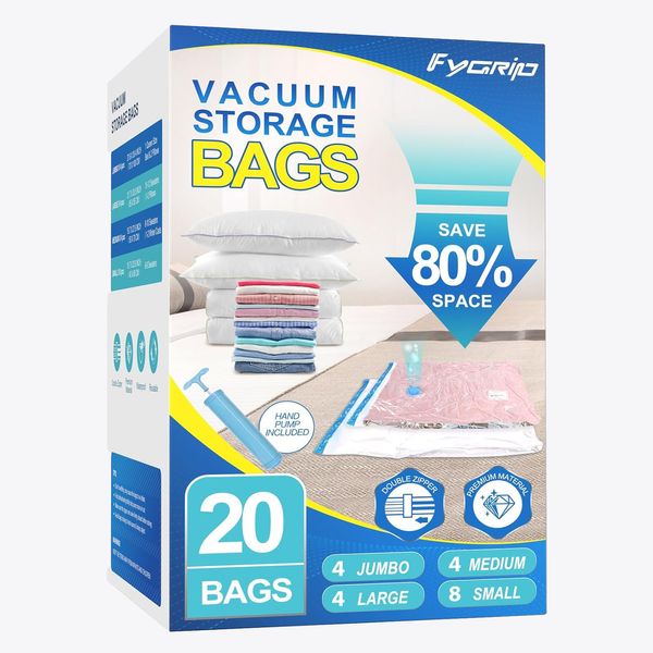 Fygrip Vacuum Storage Bags - 20-Pack Combo