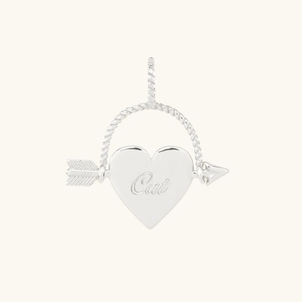 Catbird x Jenny Slate Beloved Heart Spinner Charm - Silver