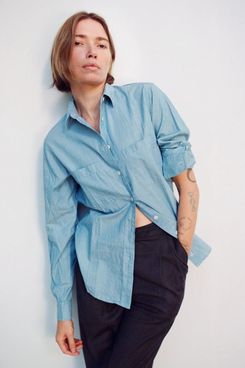 Four Objects Work Shirt Indigo Chambray