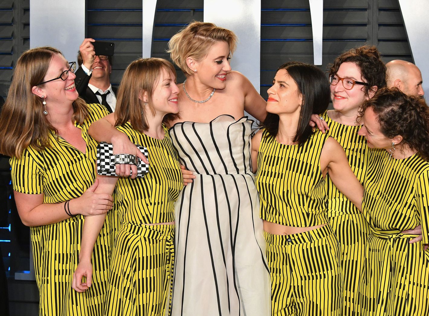 Greta Gerwig’s Friends Match at ‘Vanity Fair’ Oscar Party