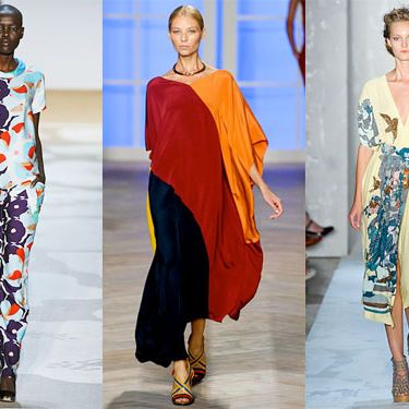 Looks from DVF, Tommy Hilfiger, and Suno.