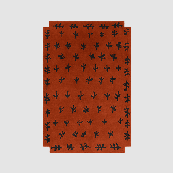 Nordic Knots Big Buds Rug in Red 8'x10'