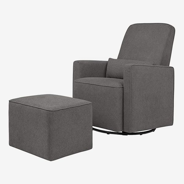 DaVinci Olive Upholstered Swivel Glider