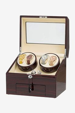 JQueen Automatic Wood Watch Winder Display Box