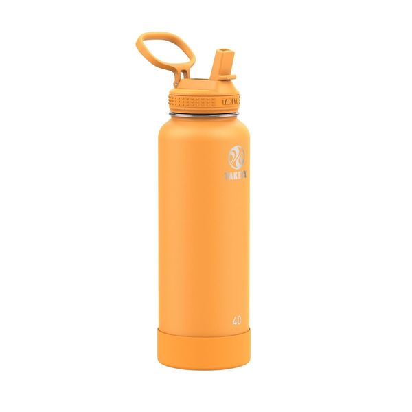 Takeya 40-Ounce Actives Stainless-Steel Water Bottle With Straw Lid