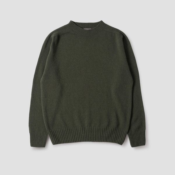 Margaret Howell Seamless Crew Neck Soft Merino - Cypress