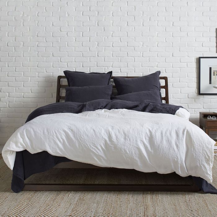 West Elm Nordic Textured Jacquard twin duvet cover only Slate 