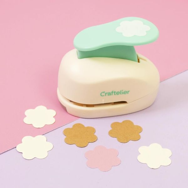 Craftelier One-Inch Flower Hole Punch With Lever Press