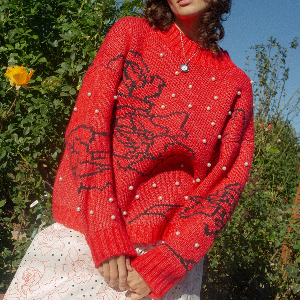 Lisa Says Gah Iris Pearl Sweater