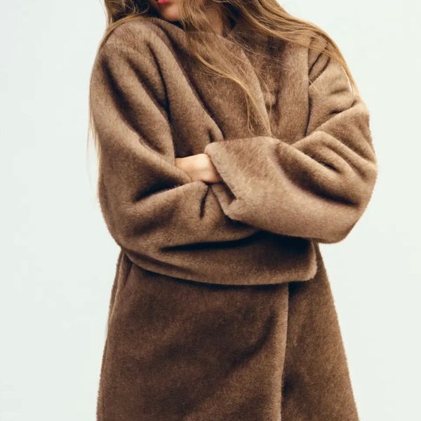 Reformation Devin Faux Fur Coat