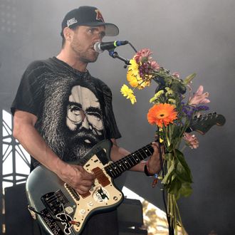 INDIO, CA - APRIL 12: Jesse Lacey of Brand New performs during the 2015 Coachella Valley Music And Arts Festival at The Empire Polo Club on April 12, 2015 in Indio, California. (Photo by Tim Mosenfelder/WireImage)