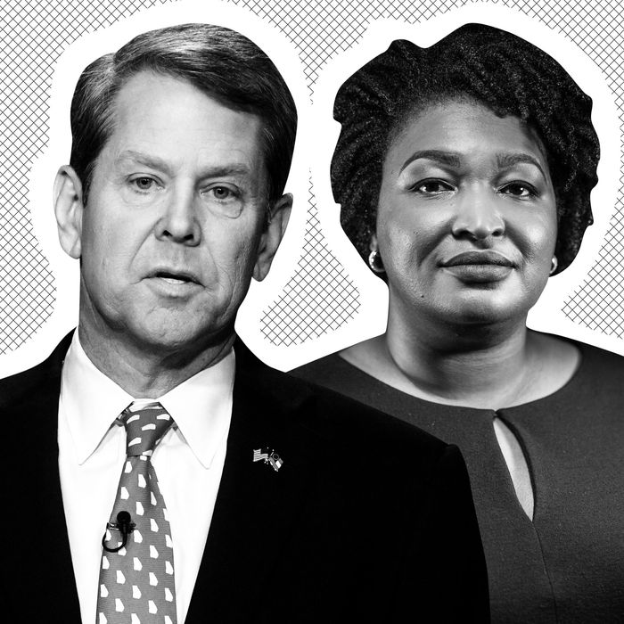 Stacey Abrams and Brian Kemp.