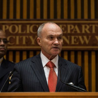 New York Police Department (NYPD) Commissioner Ray Kelly speaks during a press conference to announce an operation that seized the largest number of illegal guns in the city's history on August 19, 2013 in New York City. The operation, which involved an undercover agent buying guns that were smuggled from North Carolina and South Carolina, yeilded over 250 guns. 19 people have been charged in the operation. 