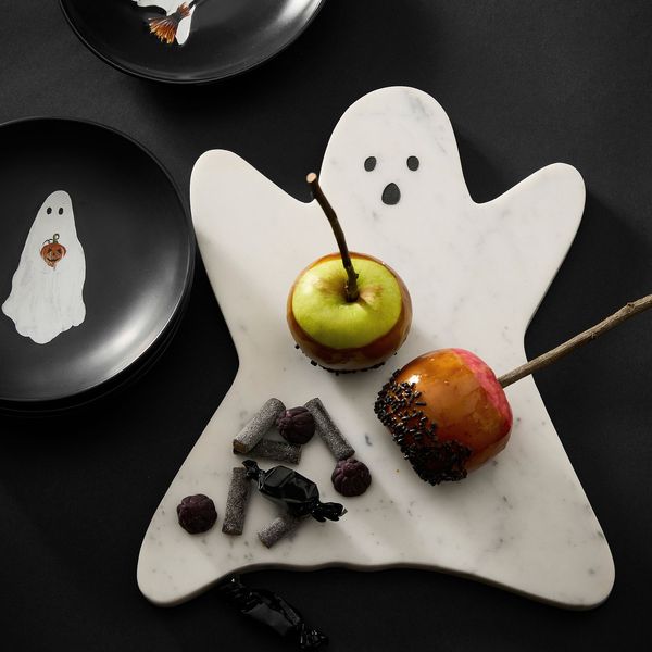 Pottery Barn Figural Ghost Marble Cheeseboard