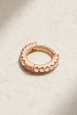 Pendiente de aro Maria Tash de 5 mm en oro rosa de 18 quilates y diamantes