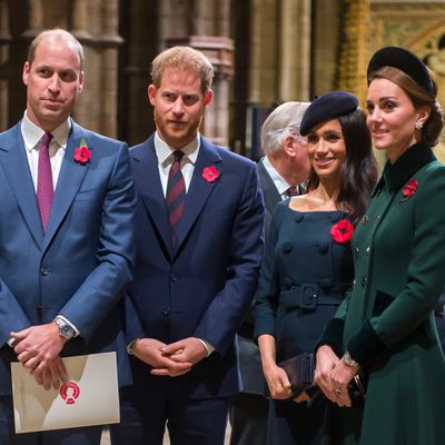 Prince William, Prince Harry, Meghan Markle and Kate Middleton.