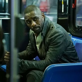 Roland Deschain (Idris Elba) and Jake Chambers (Tom Taylor) in Columbia Pictures' THE DARK TOWER.