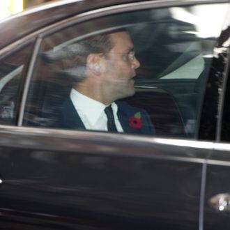 News International chairman James Murdoch leaves in a car after a second hearing with a committee of British members of parliament into the on-going News of the World phone-hacking scandal in London on November 10, 2011. James Murdoch rejected allegations on November 10 that he was a 