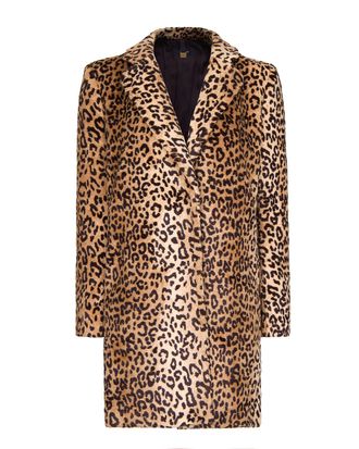 Best Bet Mango Animal Print Faux Fur Coat, Mango Leopard Print Coat