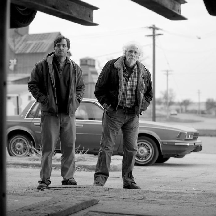 Will Forte is David Grant and Bruce Dern is Woody Grant in NEBRASKA