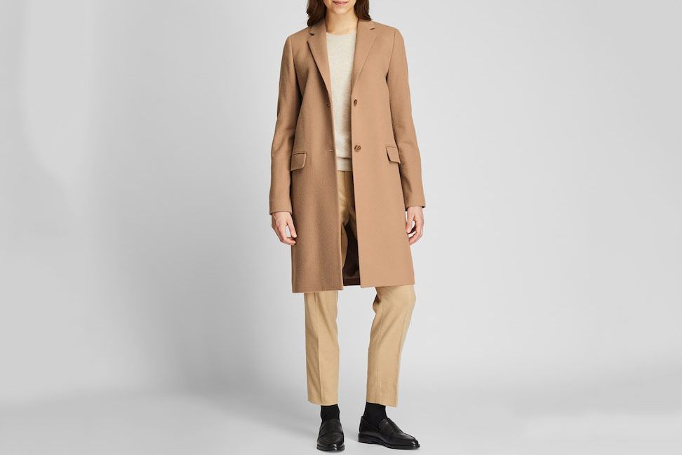 uniqlo camel overcoat