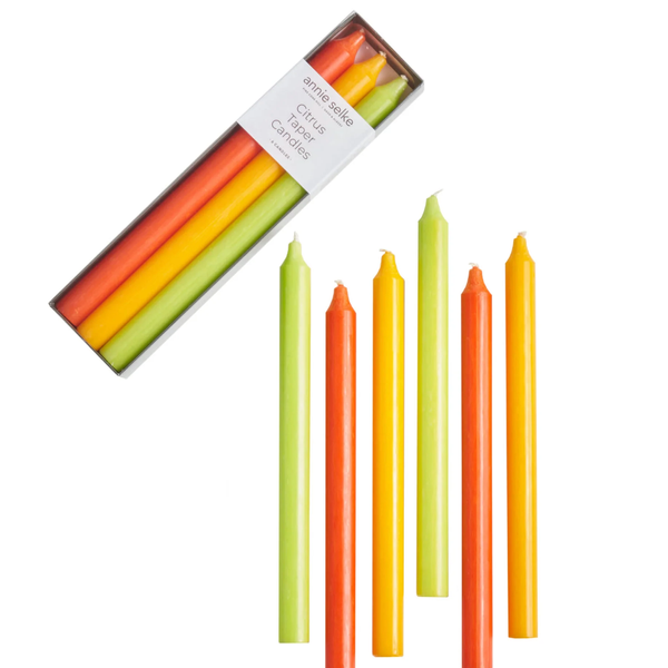 Annie Selke Citrus Palette Taper Candles