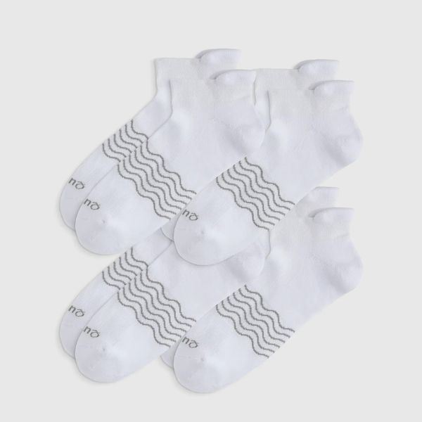 Quince Everyday Cotton Solid Ankle Socks (4-pack)