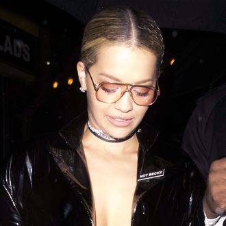 Rita Ora leaves Up&Down in NYC and laughs at a fallen paparazzi