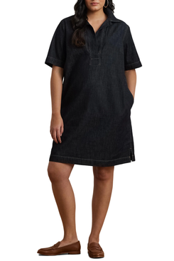 Lauren Ralph Lauren Denim Shift Dress - Plus Size