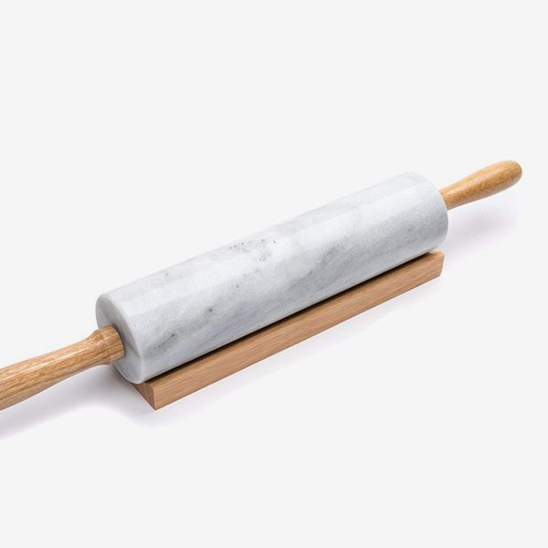 Fox Run Marble Rolling Pin with Cradle