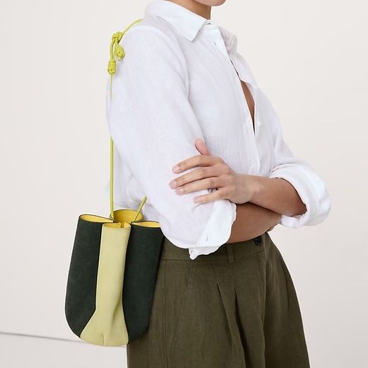 Banana Republic Color-block Suede Tulip Bag