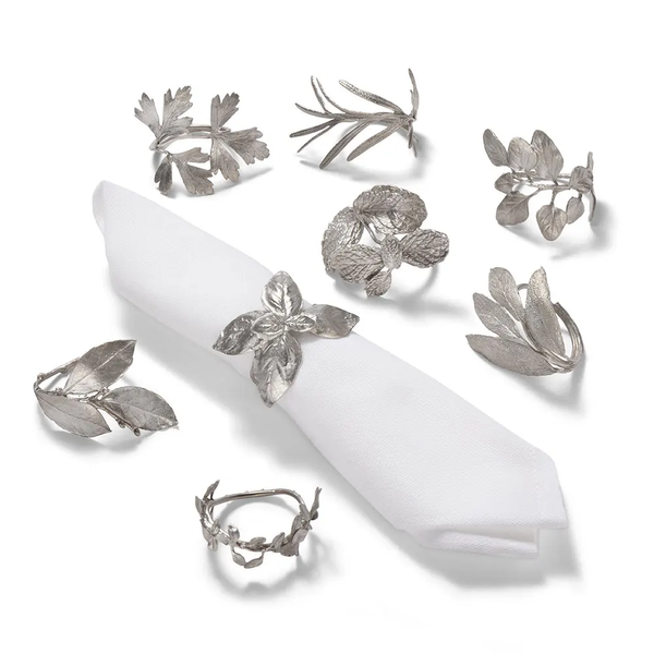 The Met Mixed Herb Napkin Ring Set