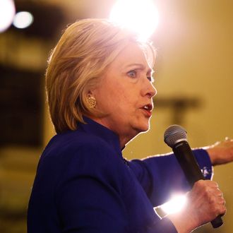 Democratic presidential candidate Hillary Clinton speaks at a campaign rally, June 1, 2016, in Newark, New Jersey. 