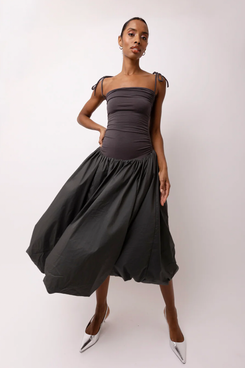 Amy Lynn Alexa Dark Grey Puffball Dress