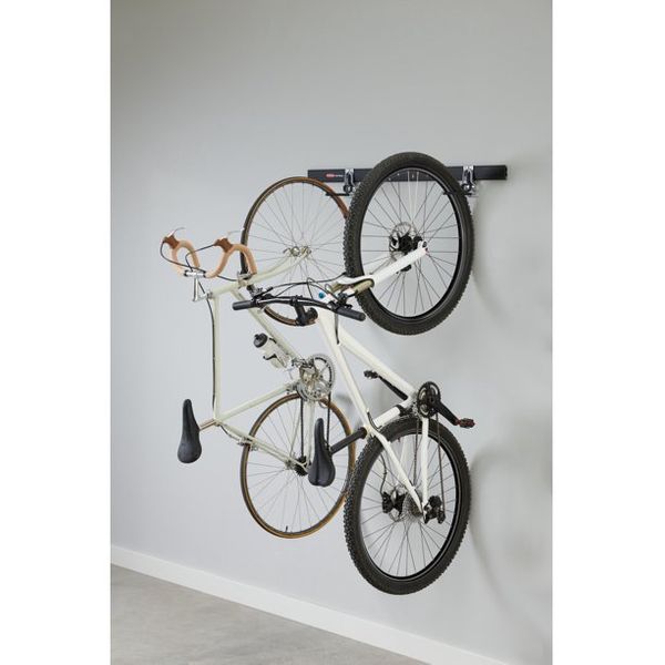 Vertical Bike Hook for Garage Storage Bike Wall Mount with Tire Tray Black Bike Rack 