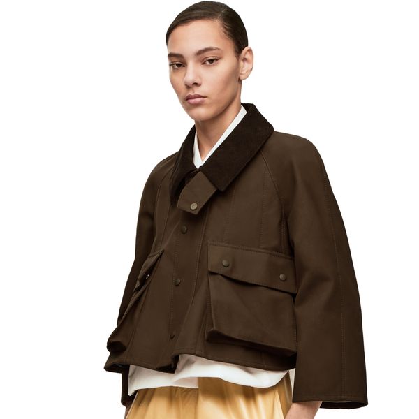 Loewe Short Trapeze Parka in Waxed Cotton
