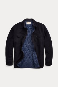 Ralph Lauren Double RL Quilted Wool Melton Overshirt