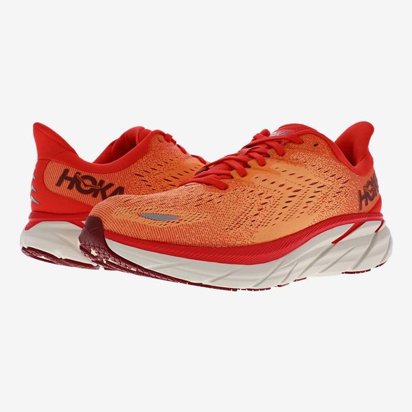 Hoka One One Men's Clifton 8 (Fiesta and Blazing Orange)