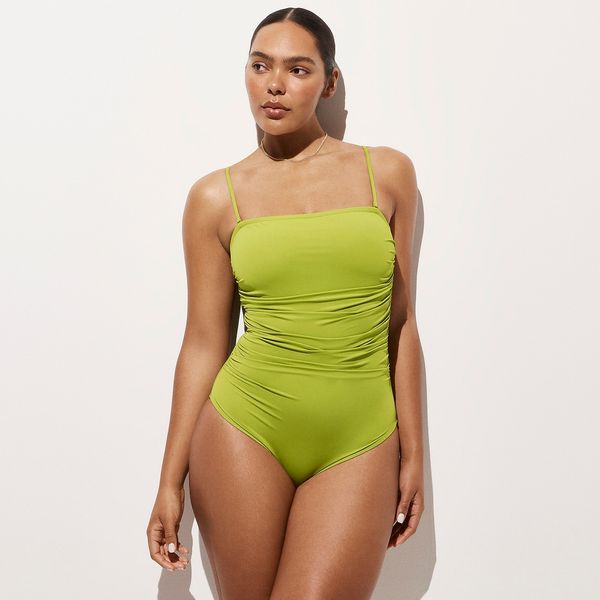 J.Crew Ruched Bandeau One-Piece