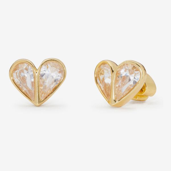 Kate Spade Rock Solid Cubic Zirconia Heart Earrings