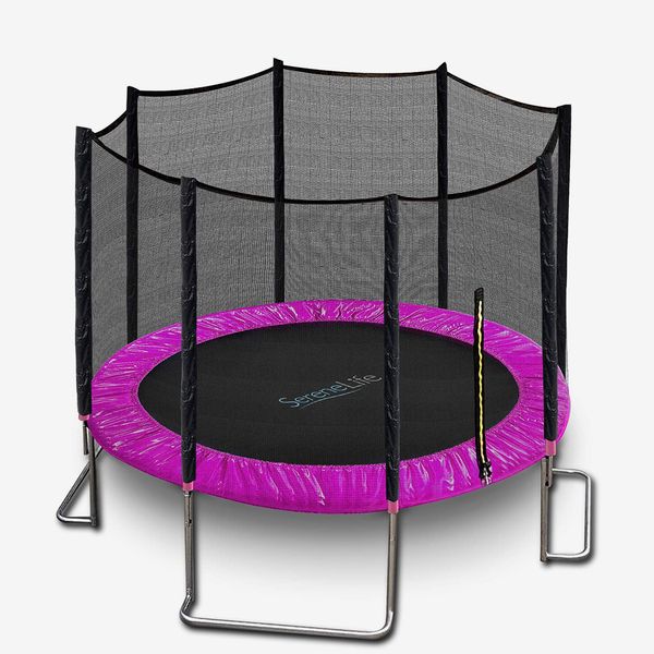 SereneLife 10-Foot Trampoline with Net Enclosure