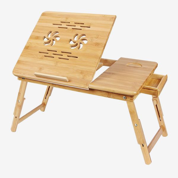 Songmics Bamboo Laptop Desk Serving Bed Tray Breakfast Table