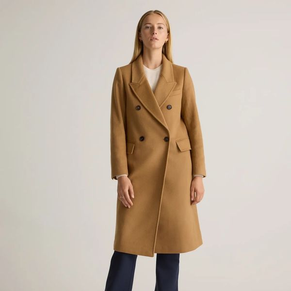 Quince Italian Wool Double-Breasted Coat