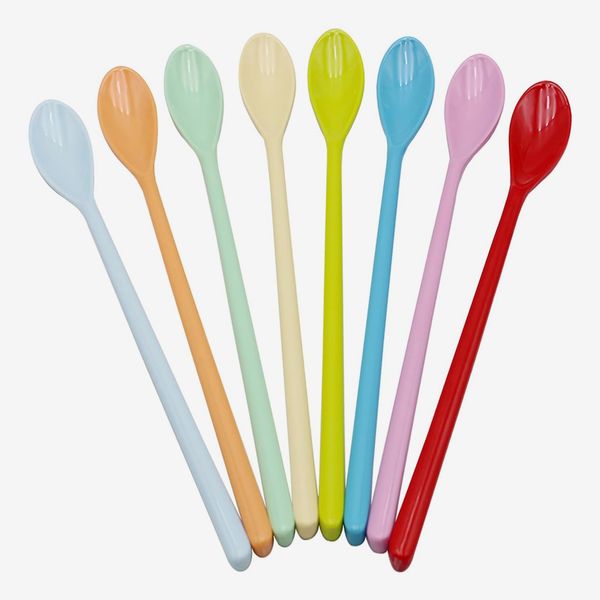 Set of 8 Melamine Long Espresso Spoons