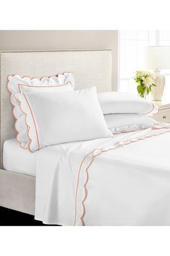 Macy’s Martha Stewart Collection Signature Scallop 4-Pc. Cotton Sheet Set (King)