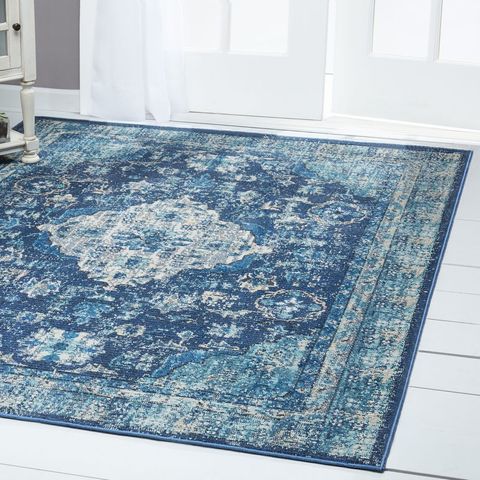 Joss & Main Starlight Medallion Blue Indoor/Outdoor Area Rug