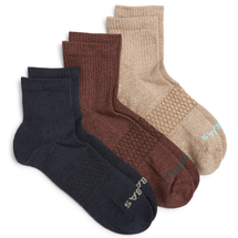 Bombas Assorted Marl Quarter Crew Socks - 3-Pack